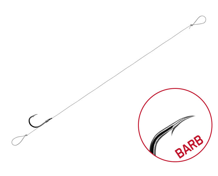 Montură Delphin FLR Loop / 6buc 8cm / 0,22mm / BARB #10