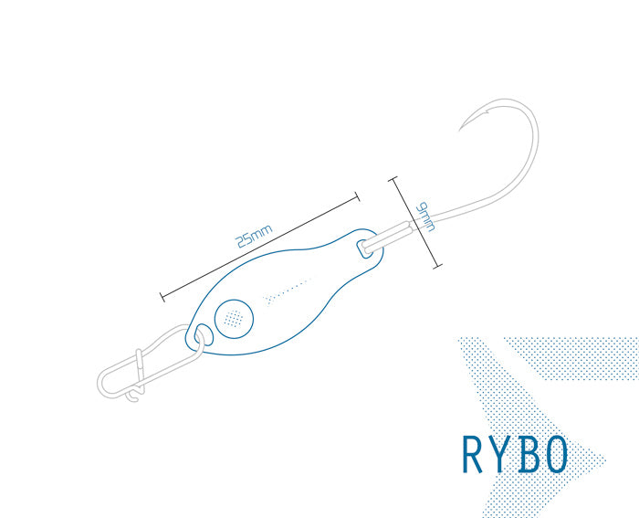Lingurita oscilanta Delphin RYBO 0.5g NEON Hook #8 Snap 00