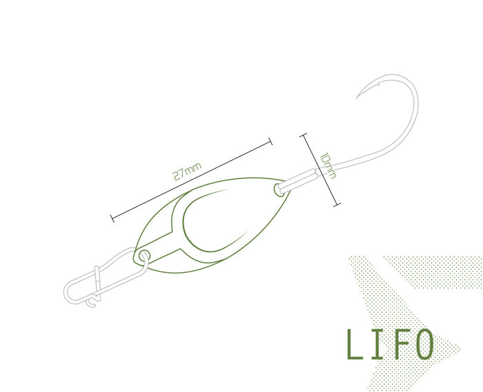 Lingurita oscilanta Delphin LIFO 2.5g AURO Hook #8 Snap 00