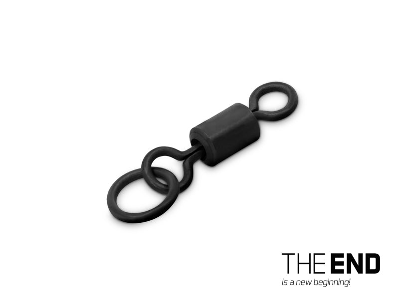 Vârtej pentru crap cu inel Delphin THE END Ring Swivel / 10buc #4 / 28 kg