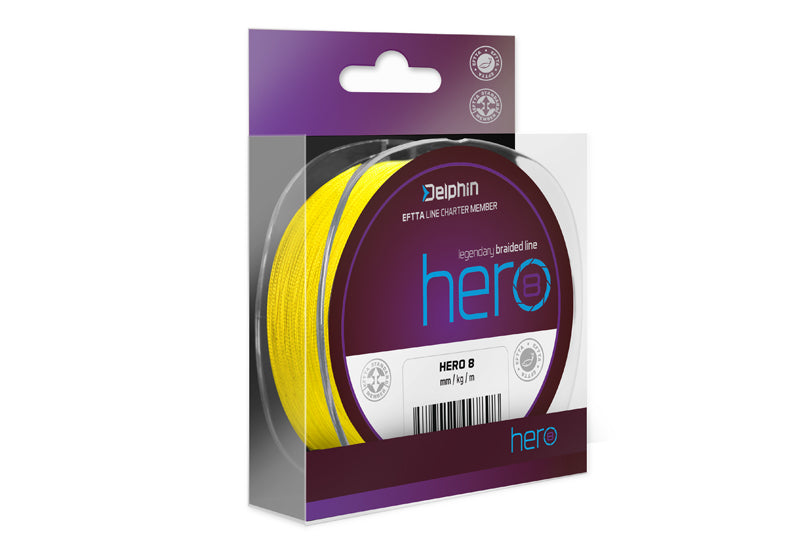 Delphin HERO 8 / galben fluo 0,14mm 9,5kg 300m