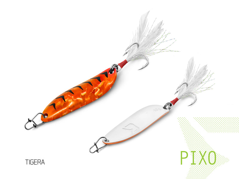 Lingurita oscilanta Delphin PIXO 10g TIGERA hook #6