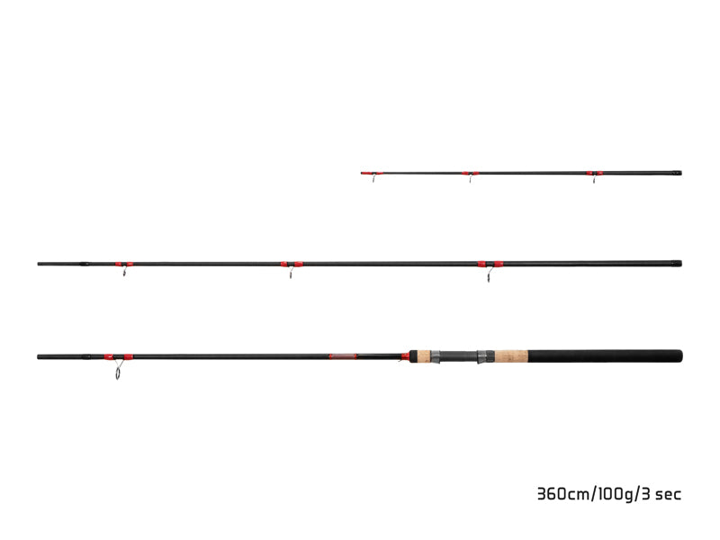 Delphin LEEDER Feeder + 2 vărfuri 360cm/120g/3 tronsoane