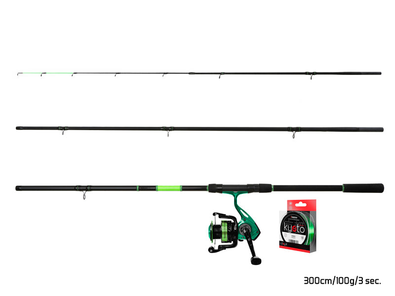 Set Feeder Delphin GreenFEED 330cm/100g + 3T + 0,261mm