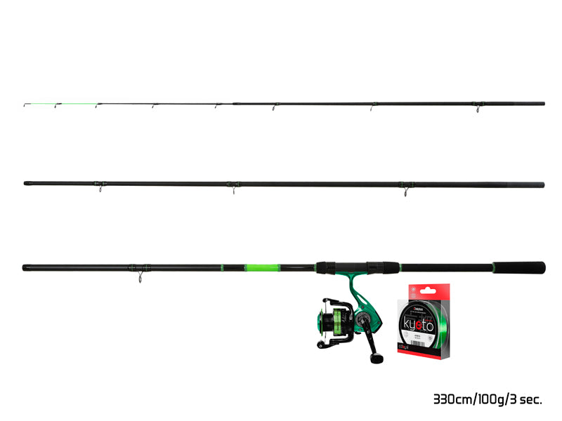 Set Feeder Delphin GreenFEED 330cm/100g + 3T + 0,261mm