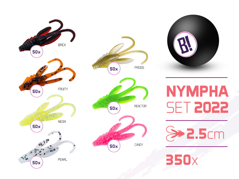 Set de momeli BOMB Nympha culori 2022 2,5cm / 350 buc 2,5cm