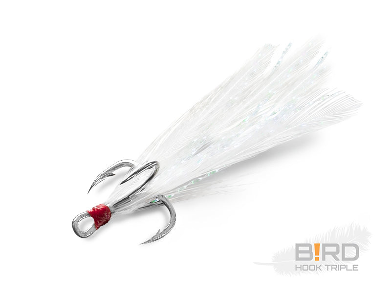 Delphin B!RD Hook TRIPLE / 3buc pene albe #8