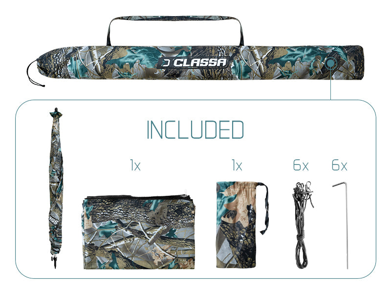 Umbrelă cu perete lateral Delphin CLASSA CAMO 250cm 3/4