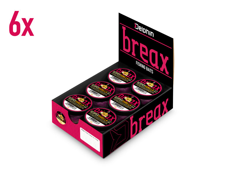 Momeală de cârlig Delphin BreaX POP 16mm/50g Scopex-vanilie