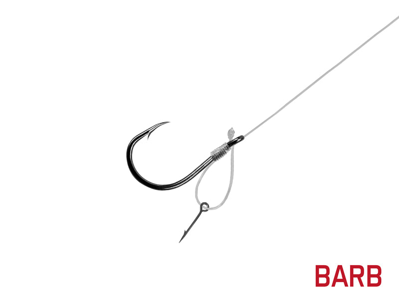 Montură Delphin FLR D-rig / 6buc 8cm / 0,22mm / BARB #6 / Sting 7mm