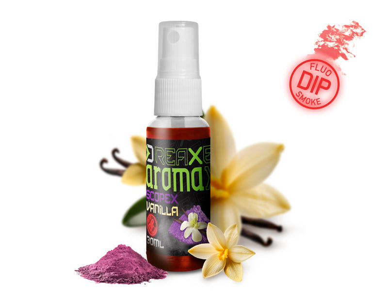 Dip spray Delphin AromaX/30 ml Scopex-Vanilie/roșu