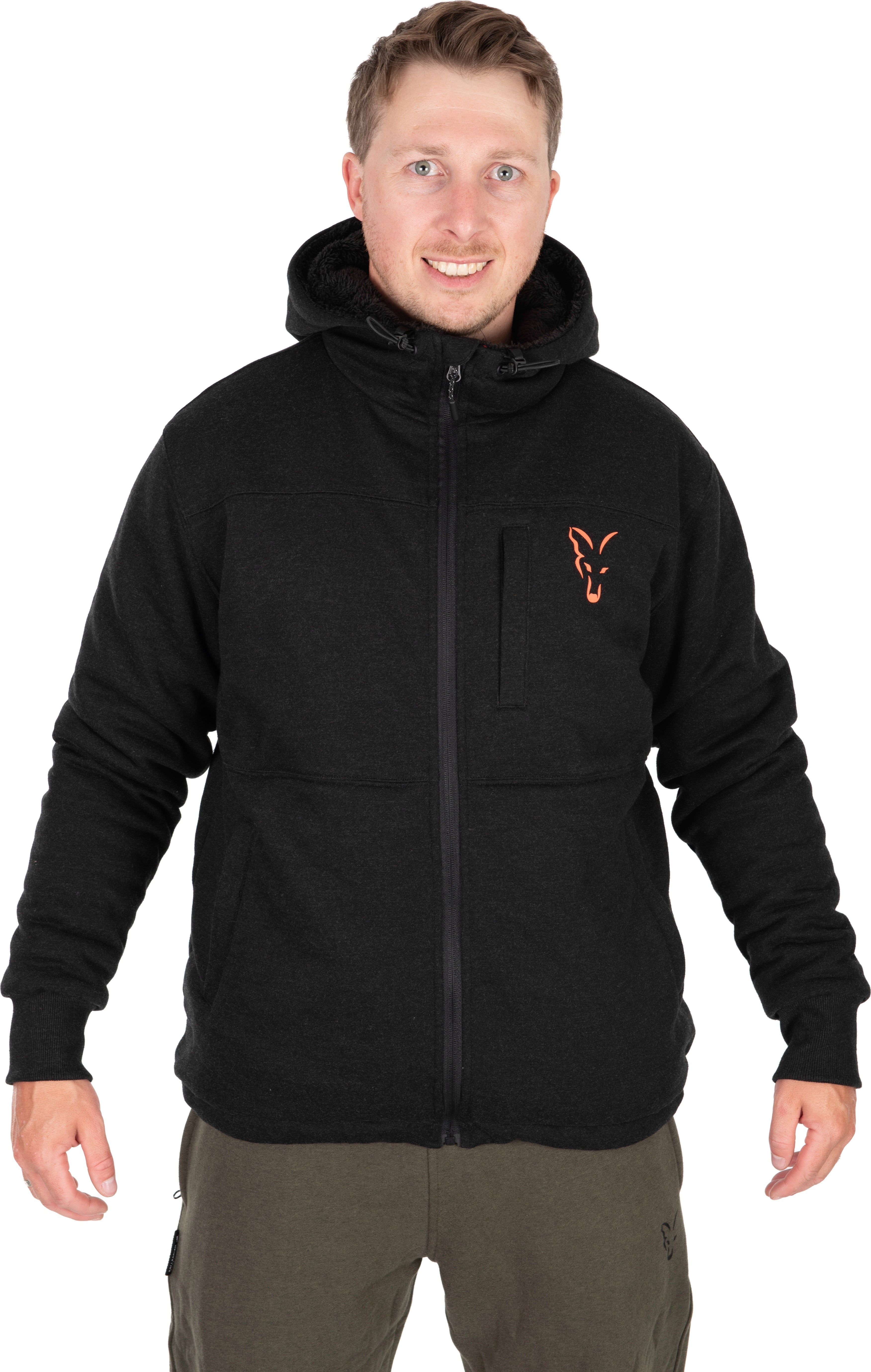 Collection Sherpa Hoody Black/Orange L