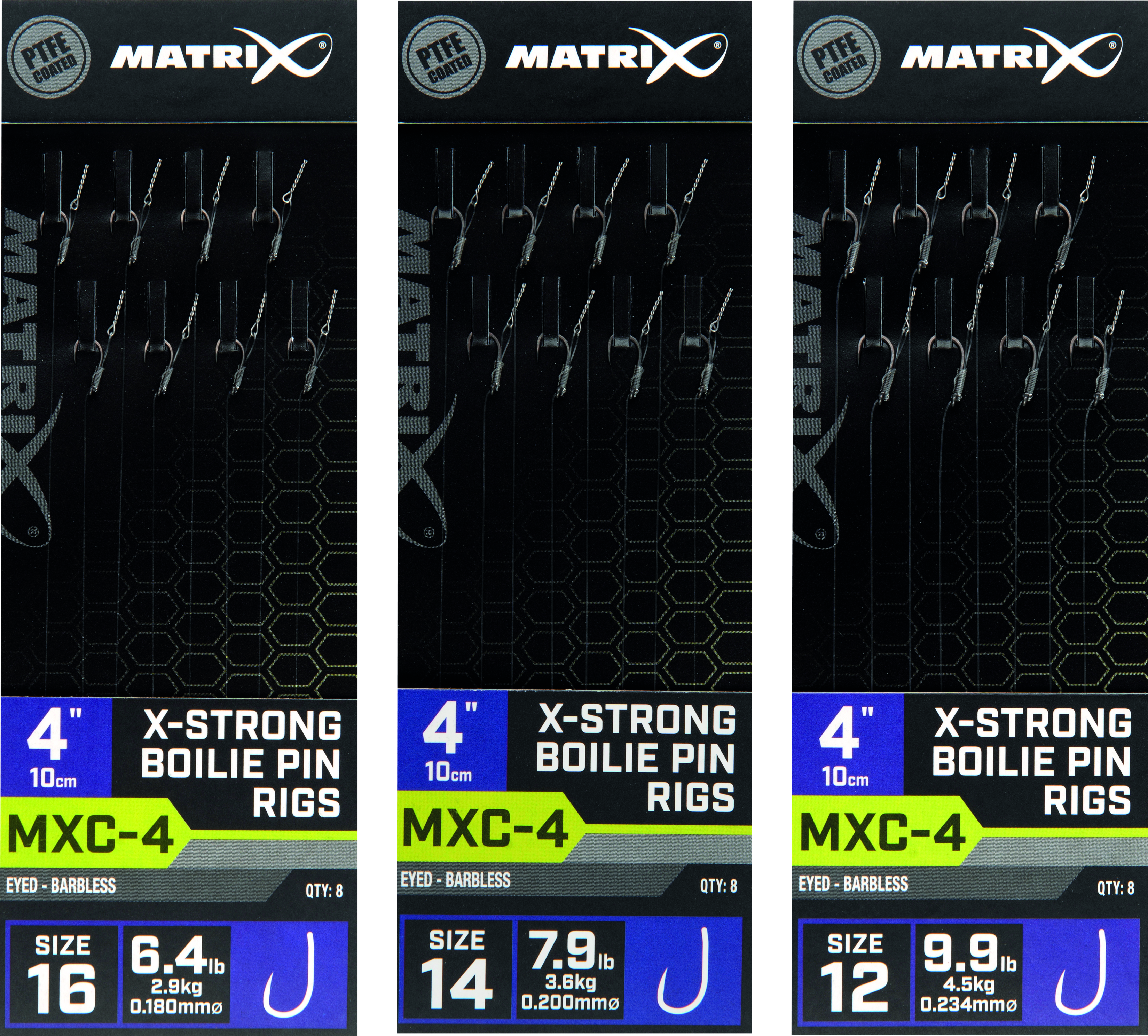 MXC-4 Size 14 Barbless 0.20mm 4 10cm X-Strong Boilie Pin 8pcs