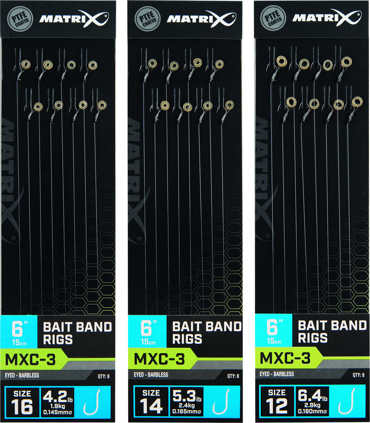 MXC-3 Size 12 0.18mm 6 15cm Barbless Bait Band