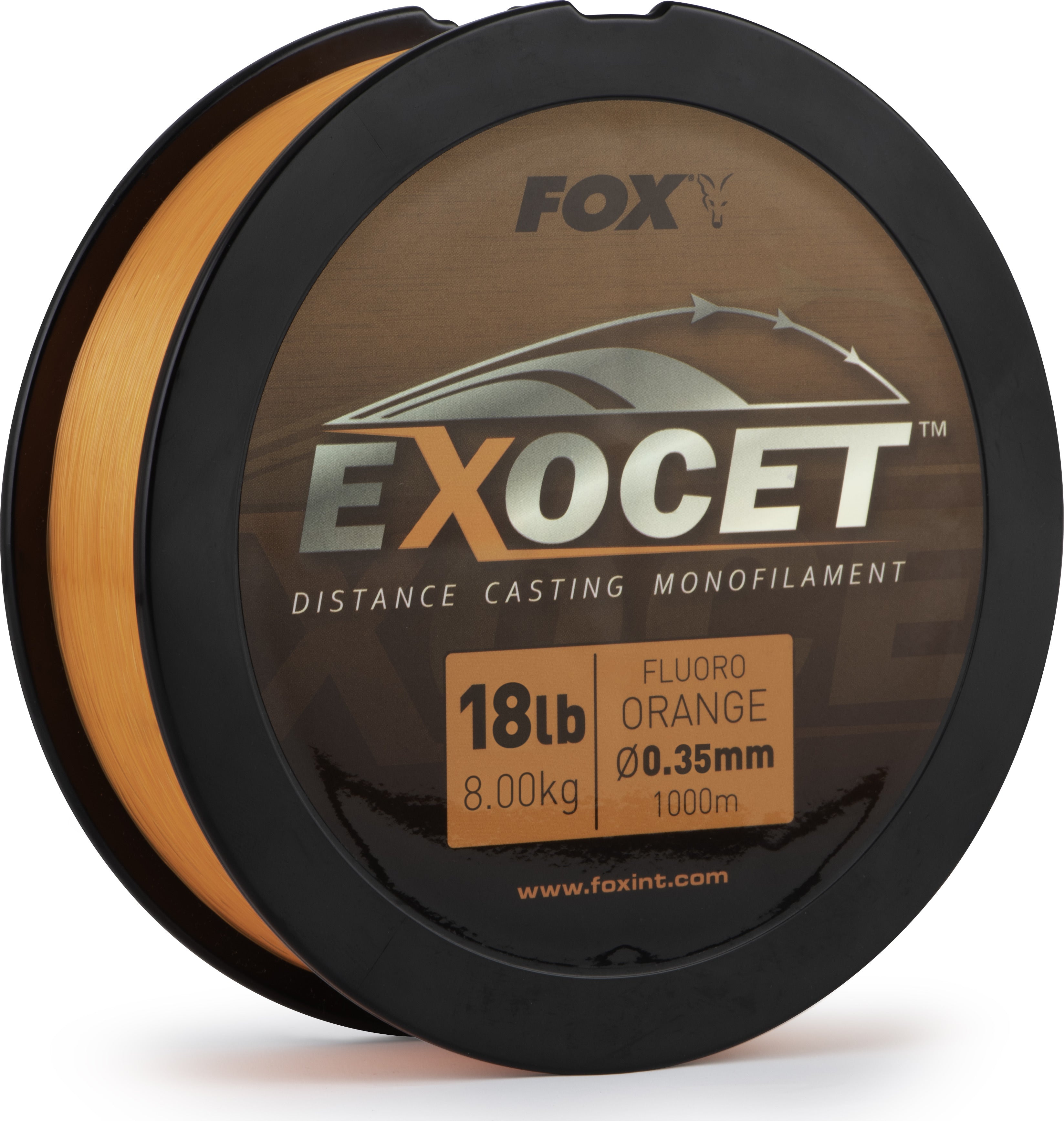 Exocet Fluoro orange Mono 0.28mm 12lb 5.5kg 1000m