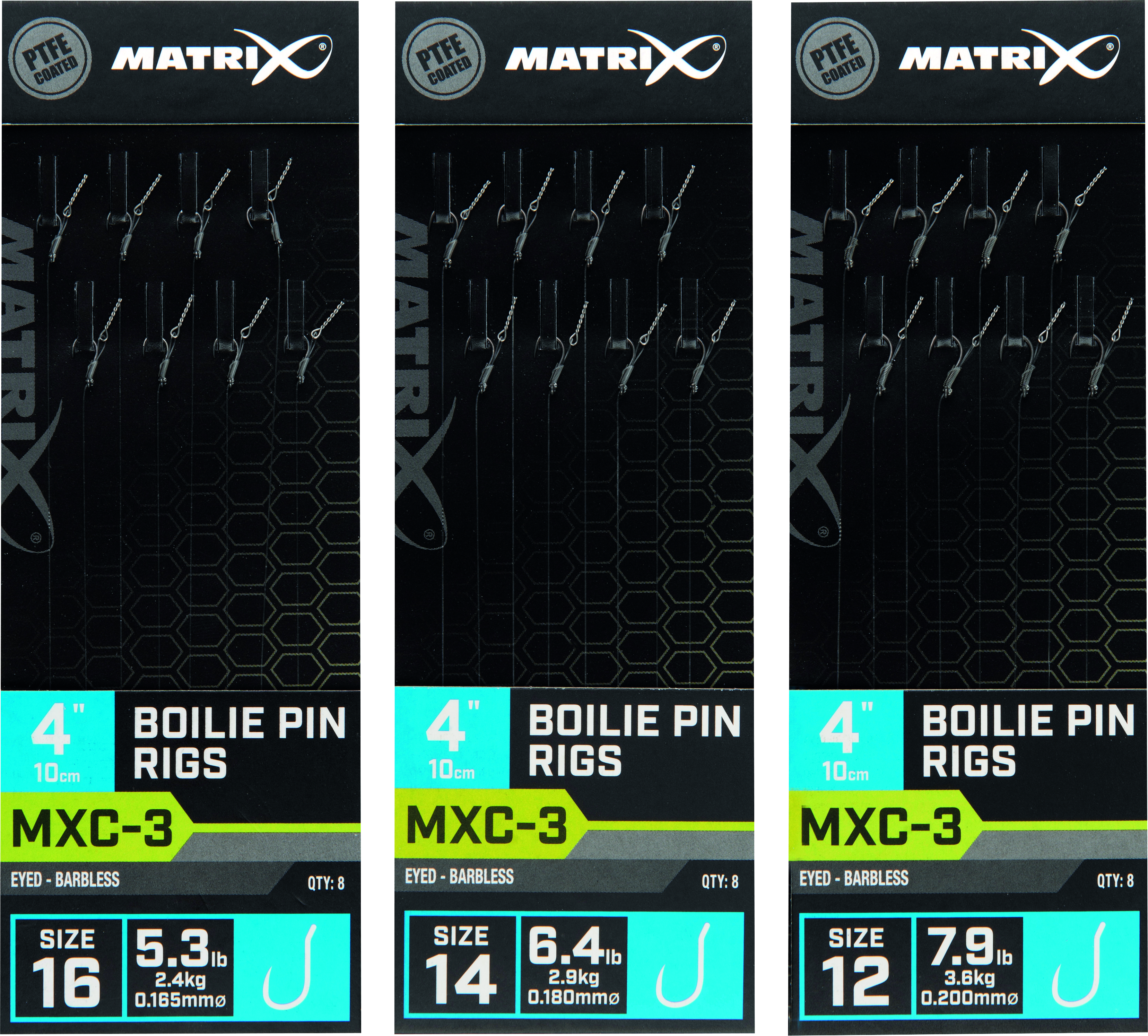 MXC-3 Size 12 0.20mm 4 10cm Barbless Boilie Pin