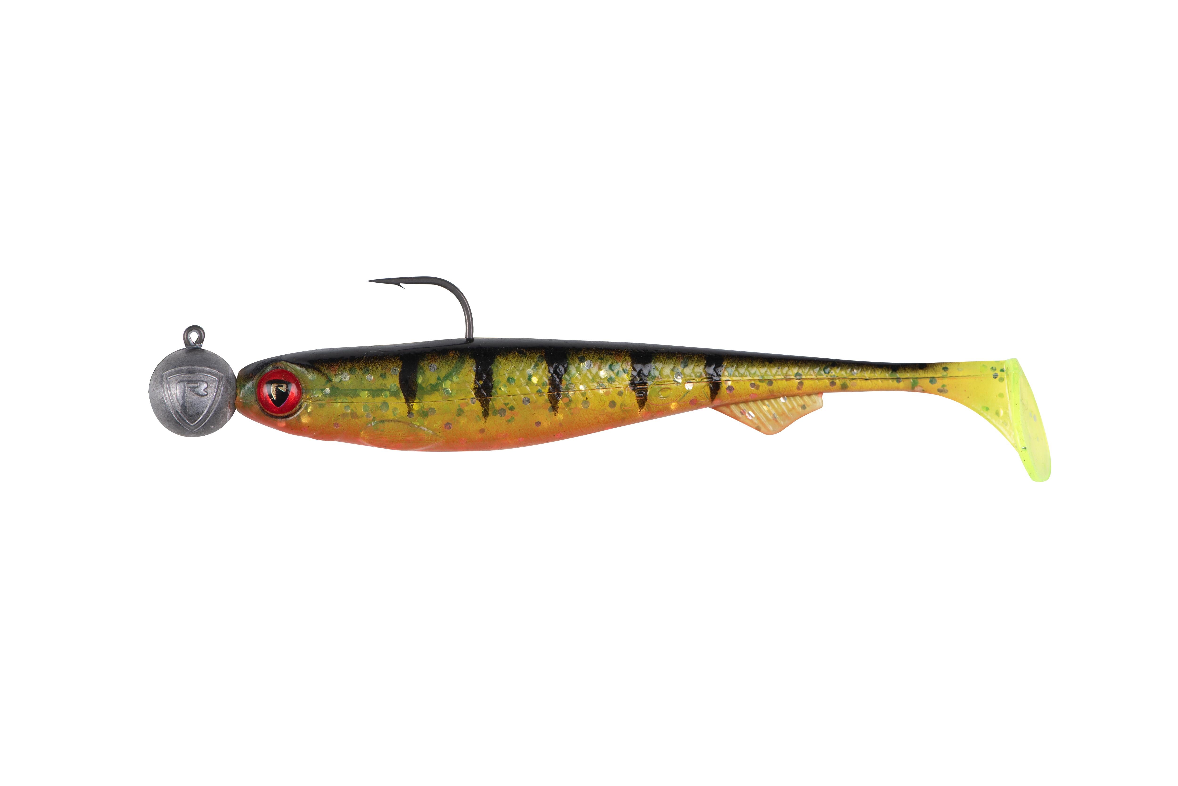 Bulk Loaded Slick Shad 9cm 2/0 10g UV Perch