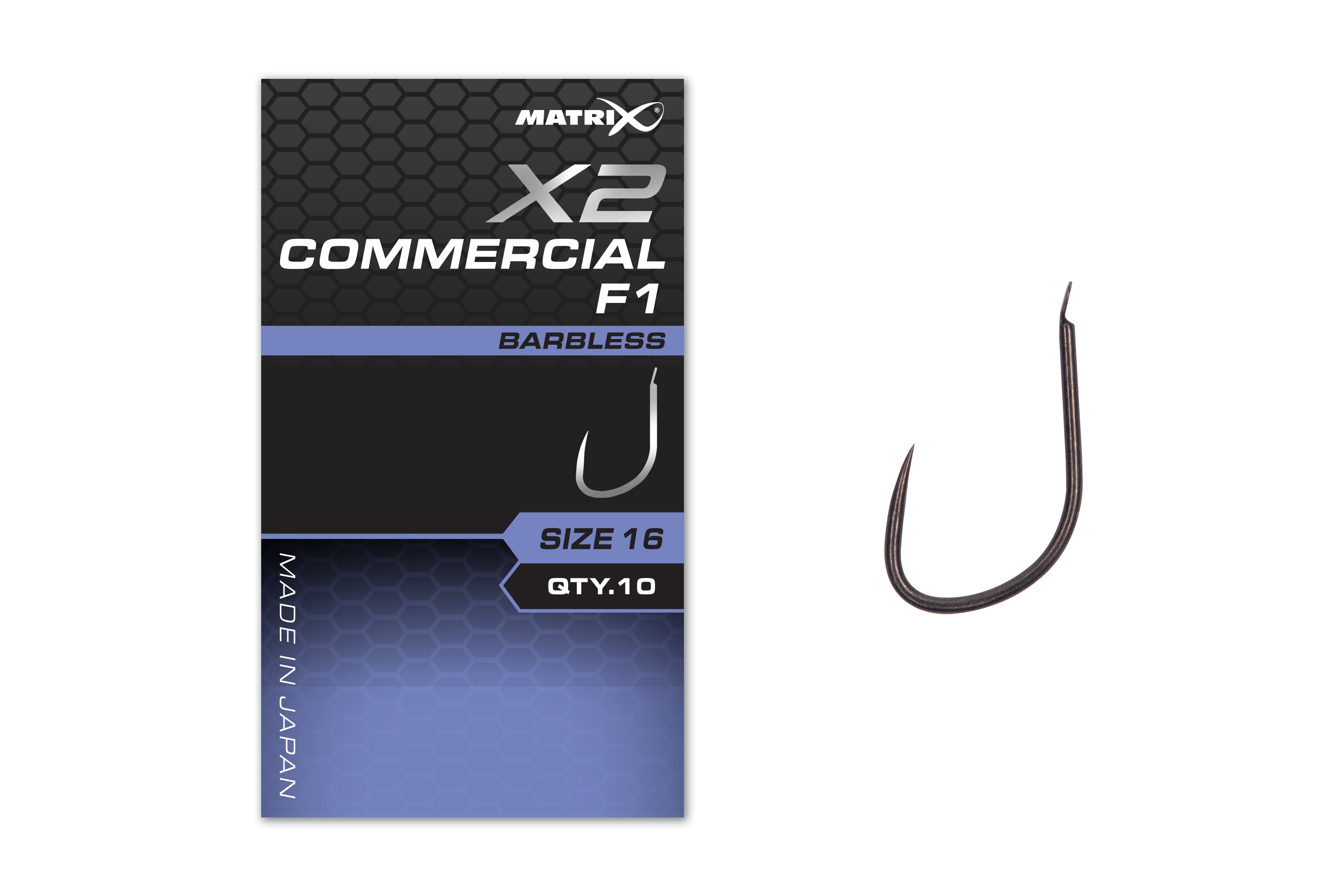X2 Commercial F1 Size 16 Barbless