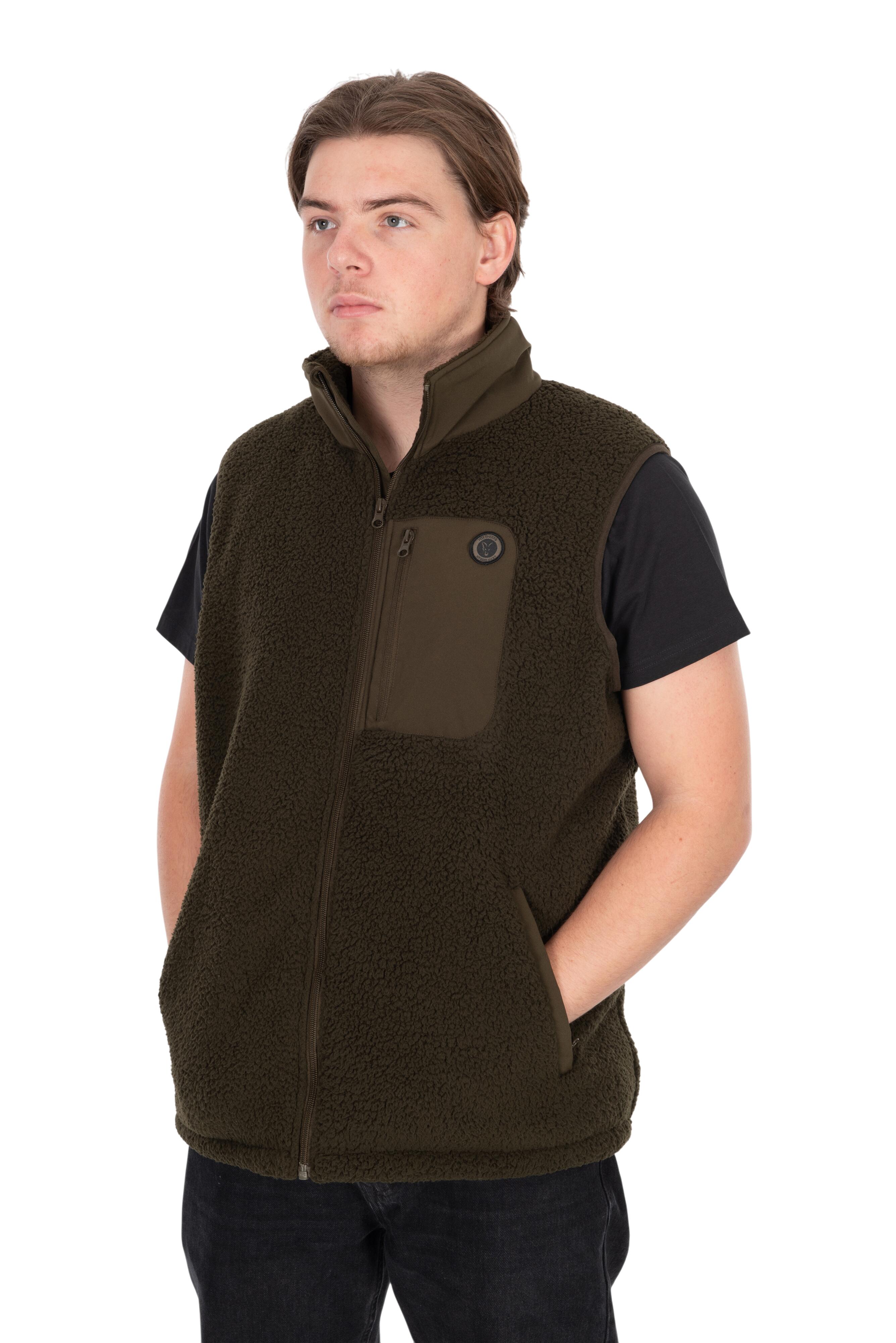Vestă Olive Sherpa Hybrid Gilet 4XL