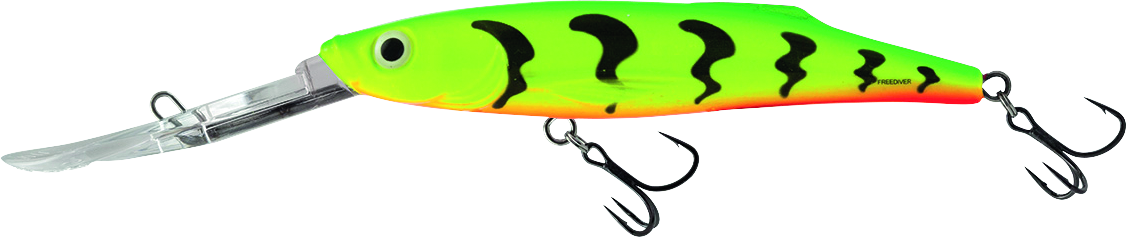 Freediver Super Deep Runner Floating 12cm Green Tiger