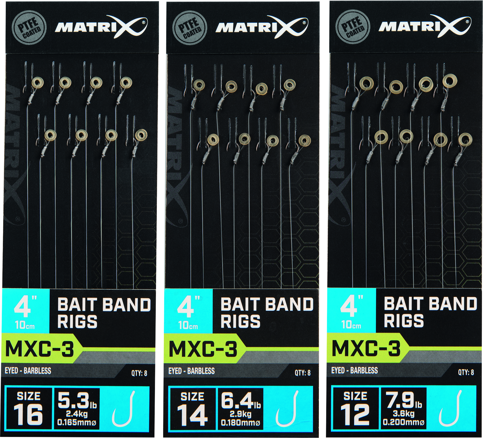 MXC-3 Size 12 0.20mm 4 10cm Barbless Bait Band