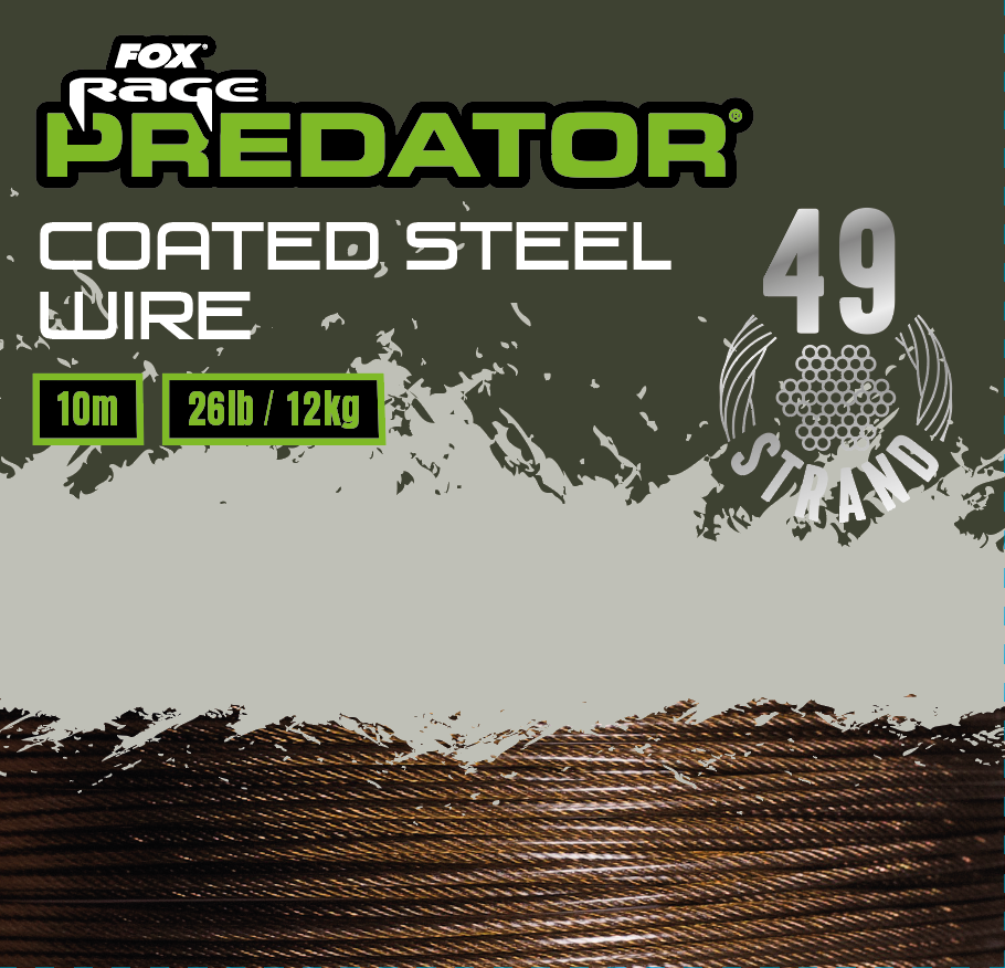 49-Strand Coated Steel Wire 10m 65lb 29kg