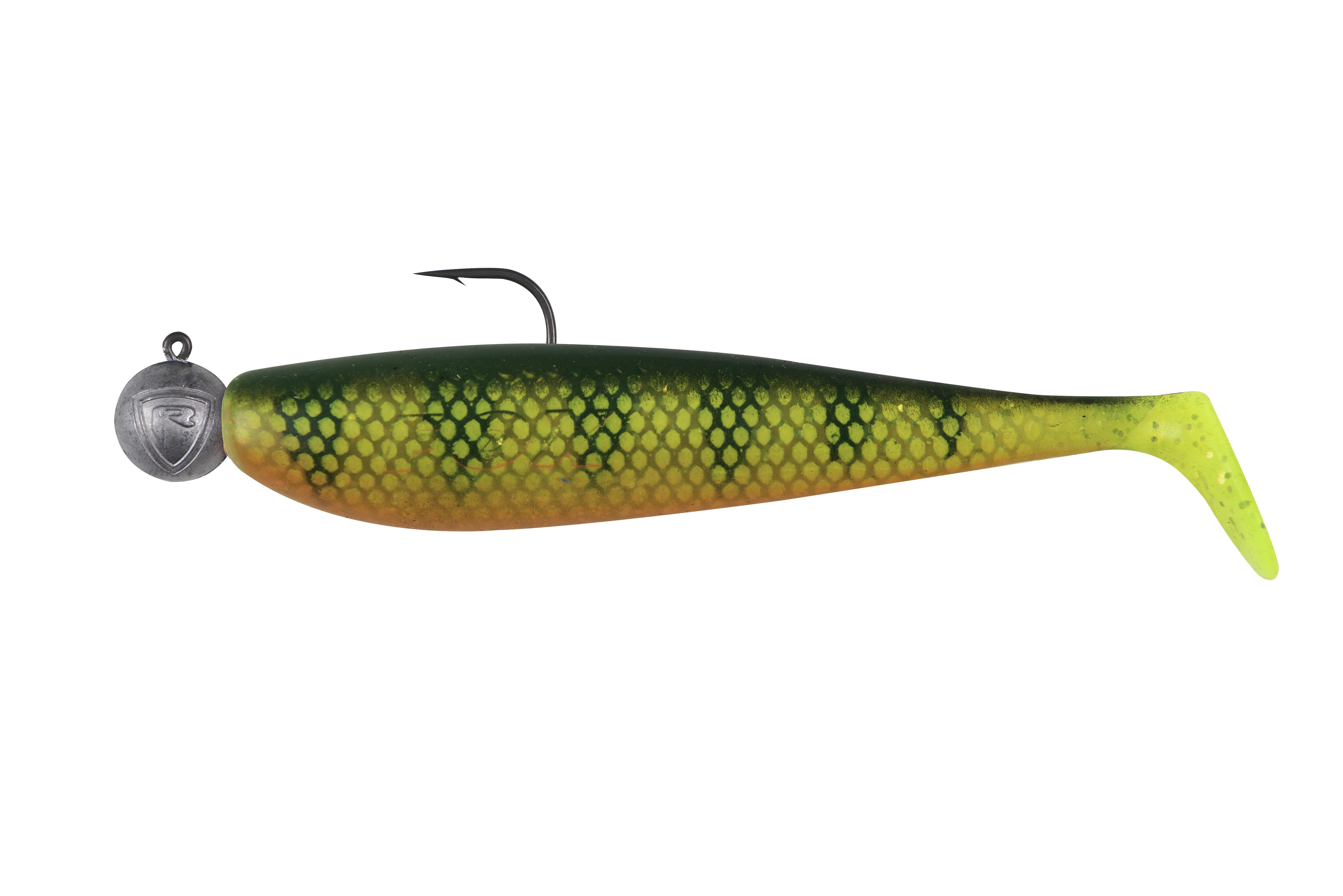 Bulk Loaded Zander Pro Shad 10cm 3/0 10g UV Natural Perch