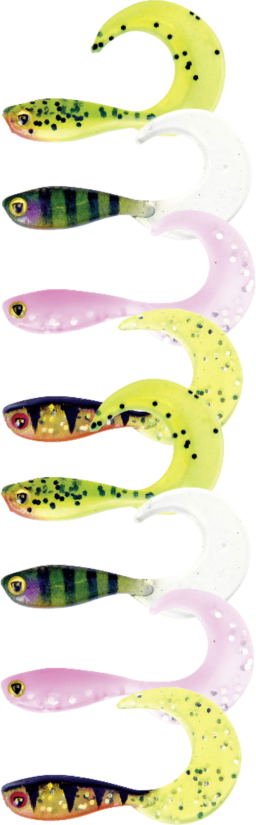 Micro Grub Tail UV Mixed Colour Pack 4cm 8pcs