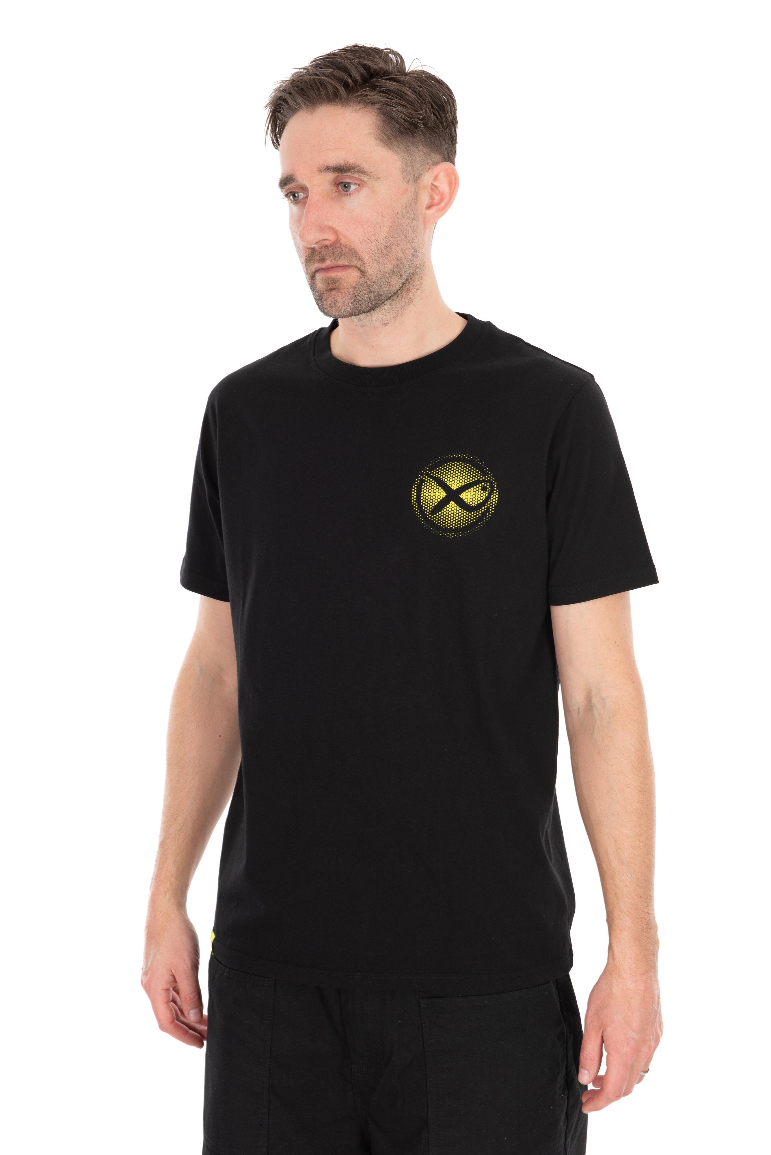 Large Fade Logo T-Shirt - Black/Lime XXXL