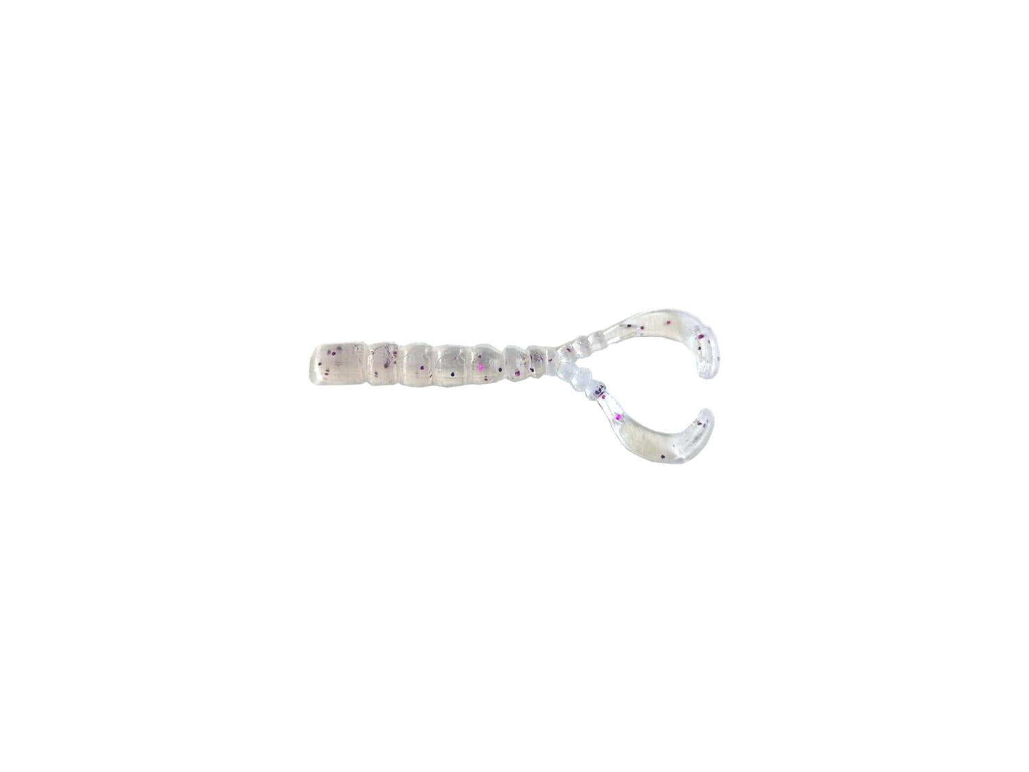 NALUCA AJI FINESSE CHIKI CRAWL TAIL 4,3CM CLEAR PURPLE GLITTER 12BUC/PL