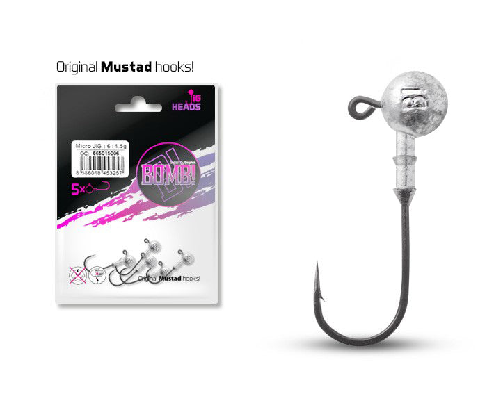 Cap Jig cu guler Delphin BOMB! / 5 buc 15g-6/0