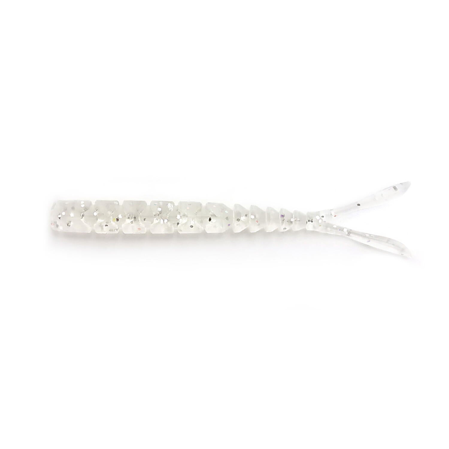 NALUCA AJI SPLIT TAIL 5CM CLEAR RAINBOW GLITTER 12BUC/PL