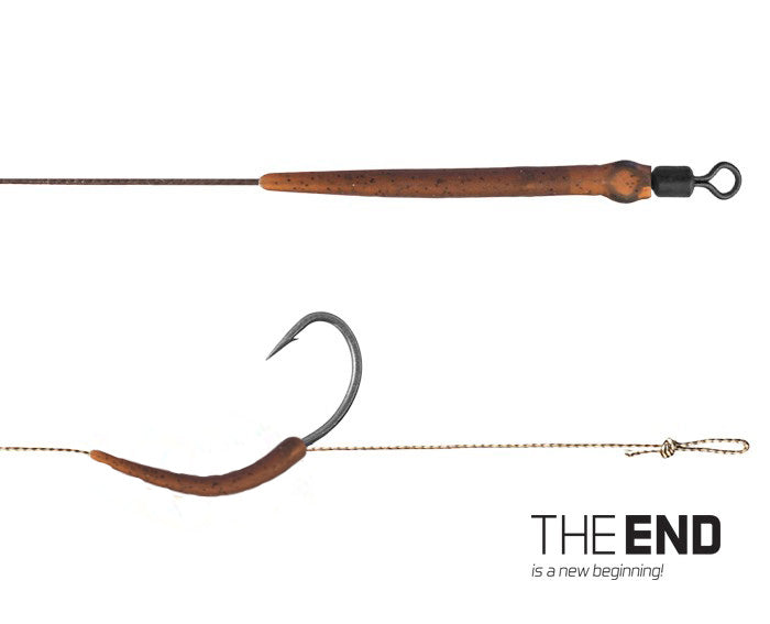 Montură Delphin THE END Boilie rig / 2buc 20cm/25lbs/#8