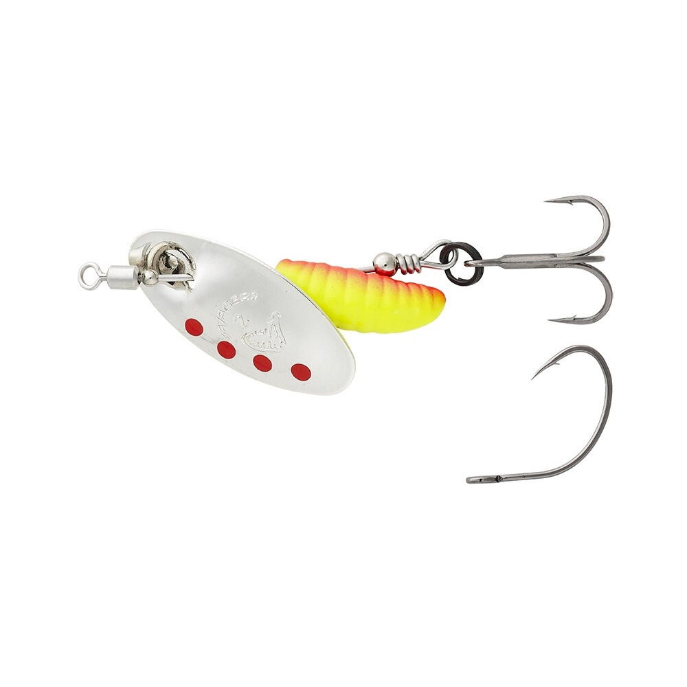 SPINNER GRUB NR.1 /3,8G SINKING SILVER RED YELLOW