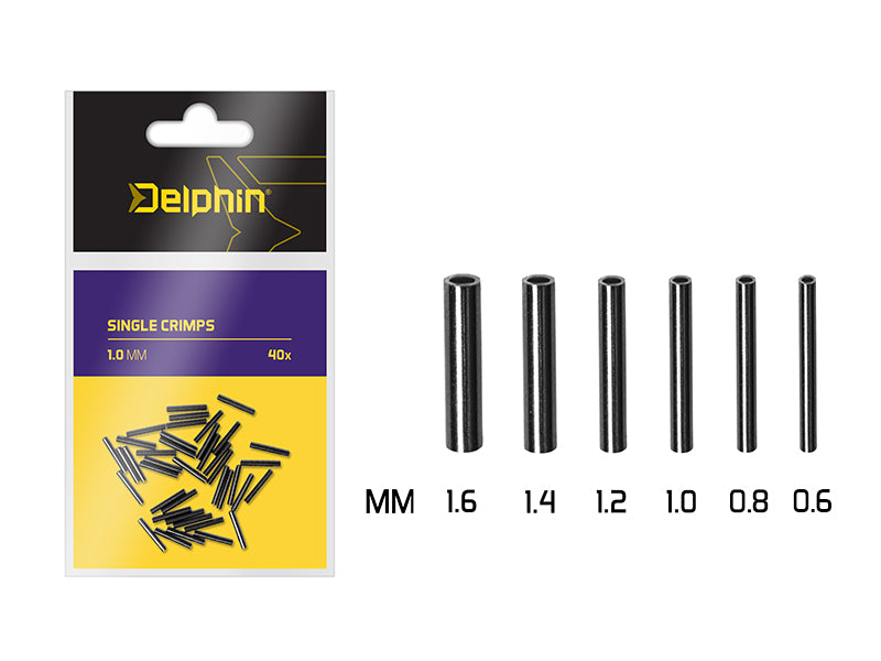Delphin Single CRIMPS / 40buc 1.2mm