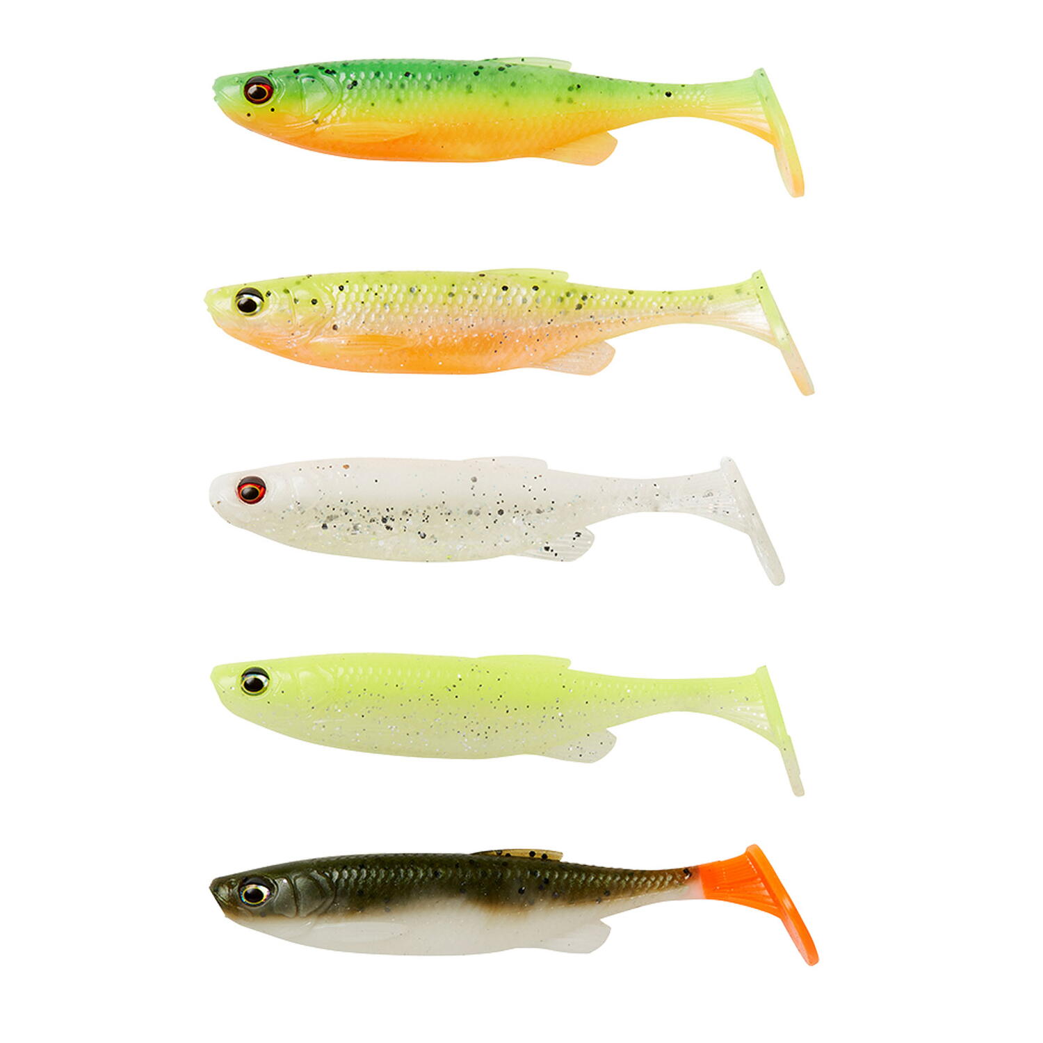 SHAD FAT MINNOW T-TAIL 13CM/20G DARKWATER MIX 5BUC/PL