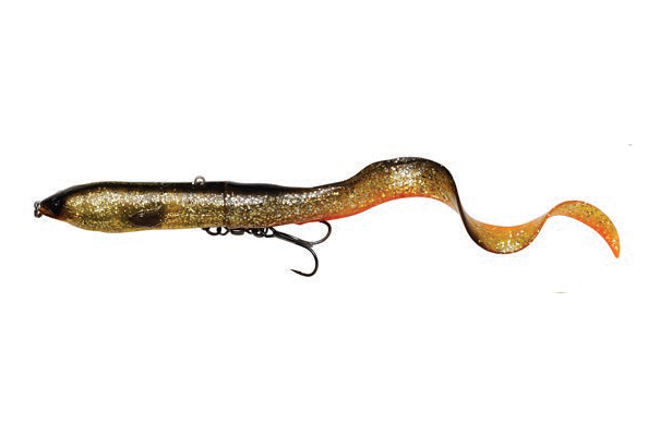 NALUCA 3D HARD EEL 2+1 17CM/50G BLACK GOLD