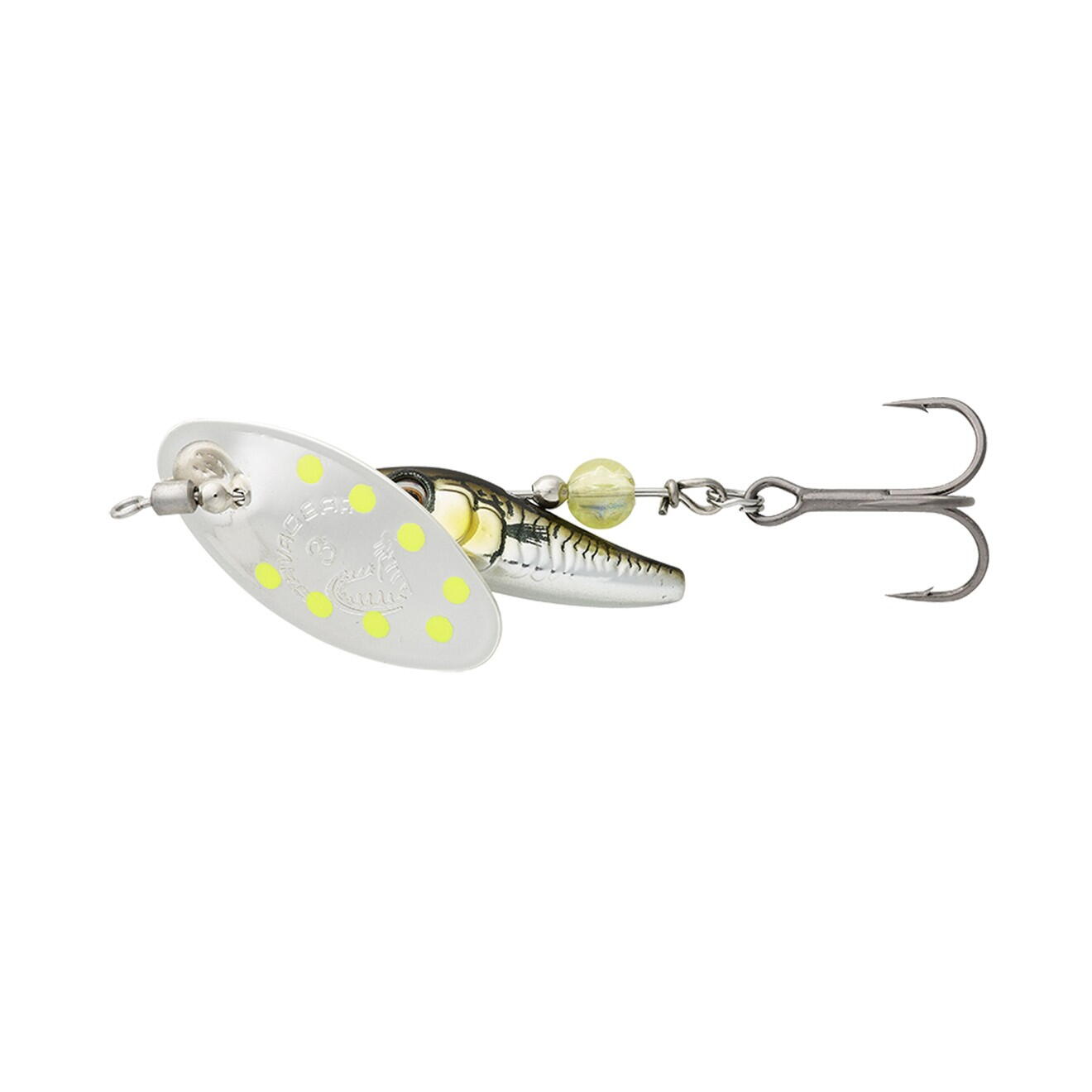 SPINNER STICKLEBAIT NR.4 /9,1G SINKING GREEN SILVER AYU
