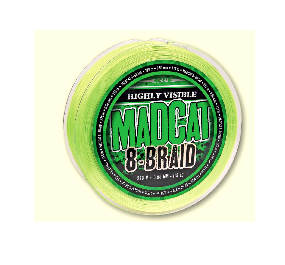 FIR TEXTIL MADCAT 8-BRAID YELLOW 060MM/61,2KG/270M