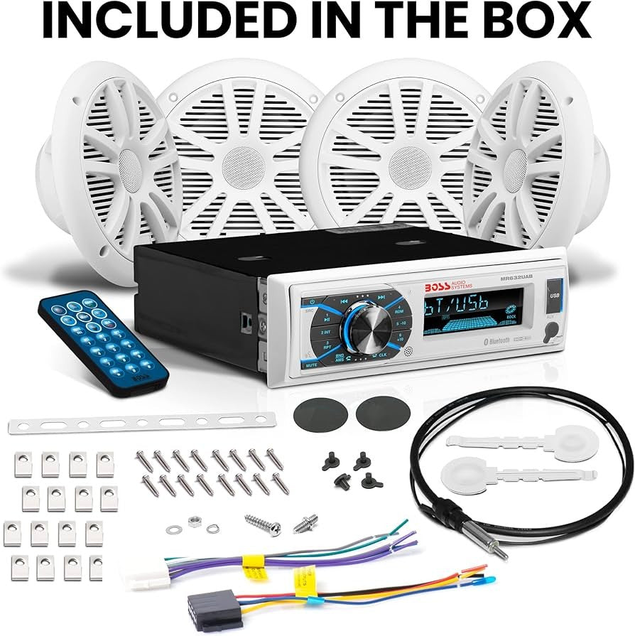 Boss Marine player digital 4x60W MP3/WMA/USB/Aux-in/RDS/BT (negru)
