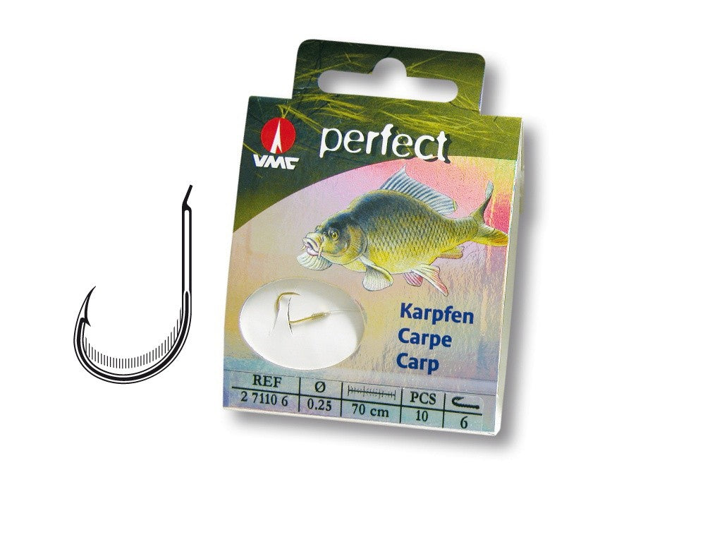 Carlig 7110 gold nr. 4 L 70cm 0,3mm (10 buc)