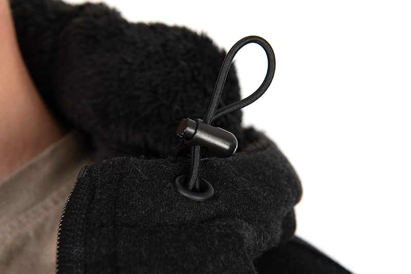 Fox Collection Sherpa Jacket Black & Orange