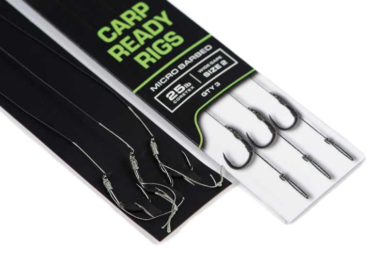 Carp Ready Rigs Wide Gape Size 2 25lb 3pcs