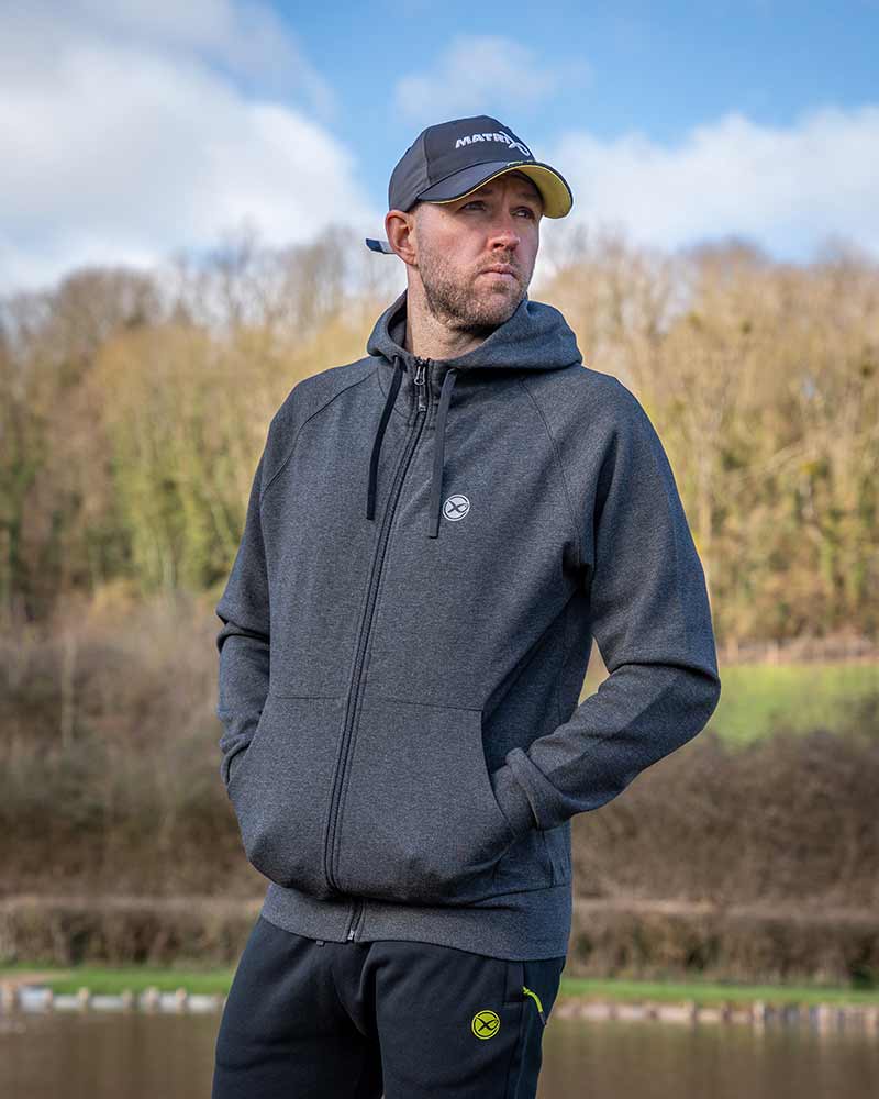 Matrix Zipped Hoody – Charcoal Marl