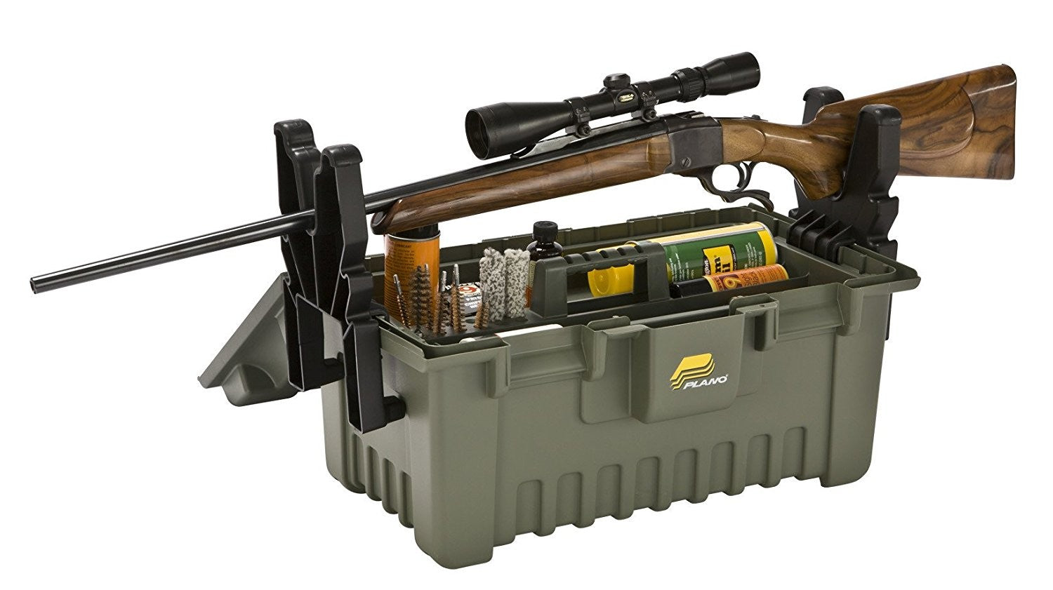 Cutie accesorii + suport curatare arme 56x36x29 cm (verde)