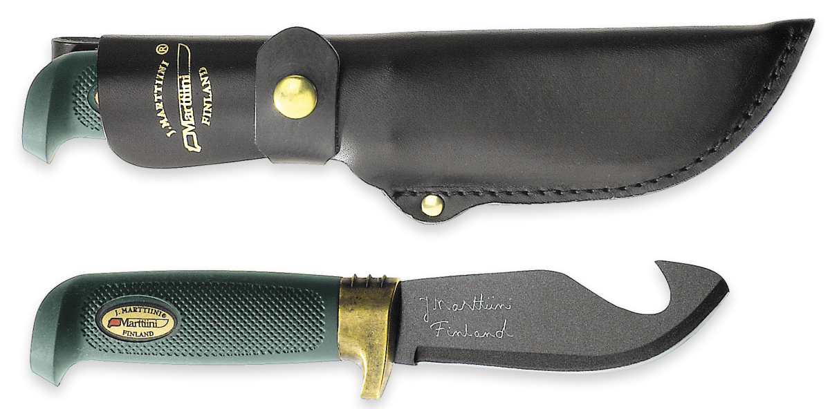 Marttiini cutit vanatoare pentru jupuit Martef 11cm (verde)
