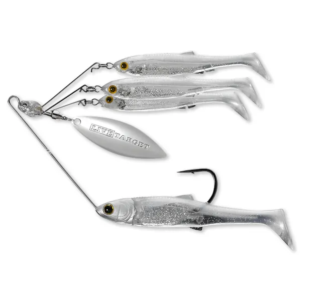 MINNOW RIG SPINNERBAIT LARGE/14G PEARL WHITE/SILVER