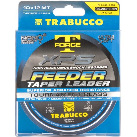 Fir Trabucco T-Force XPS Feeder Taper Leader 12m X 10