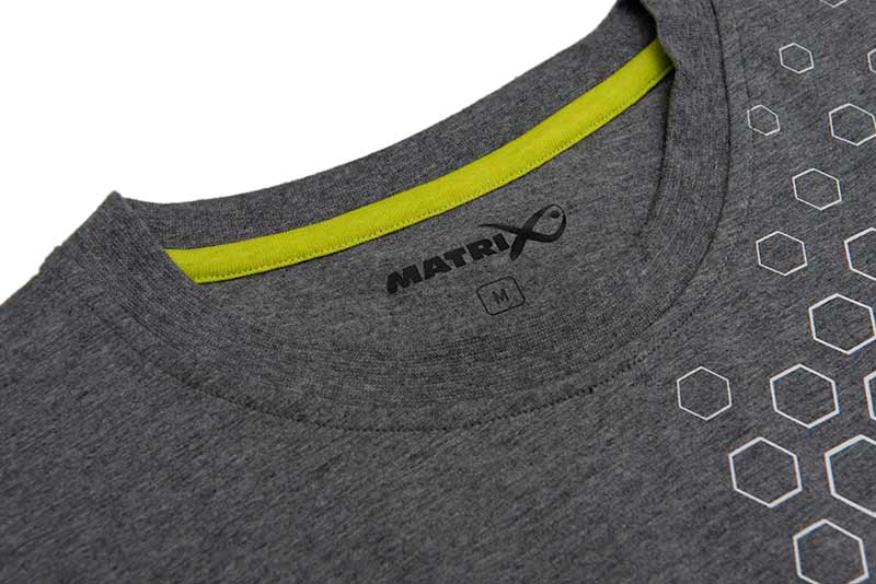 Matrix Hex Print T-Shirt (Grey Marl)