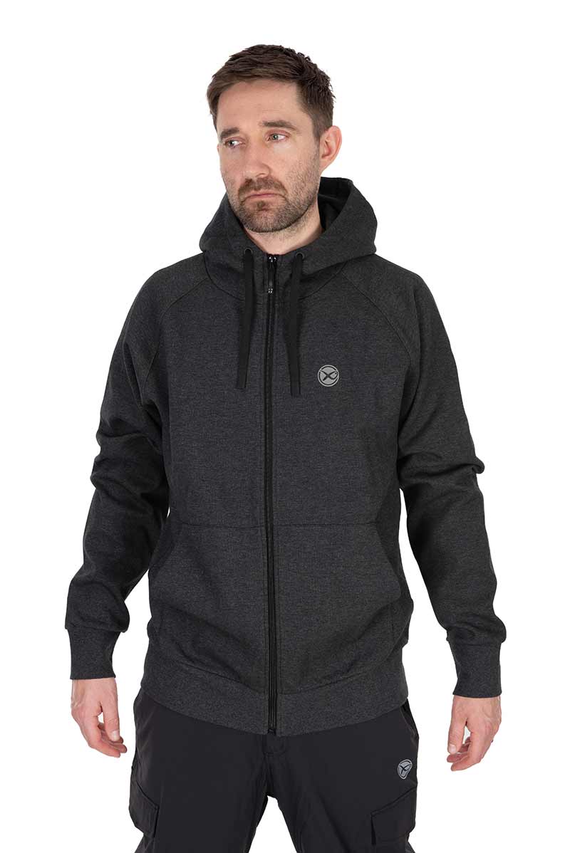 Matrix Zipped Hoody – Charcoal Marl